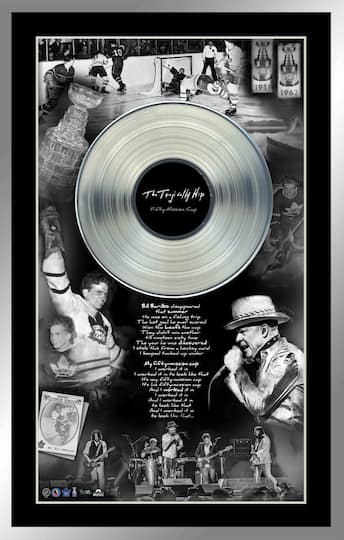 The Tragically Hip and Bill Barilko Framed Collage with Platinum LP 22" x 34"